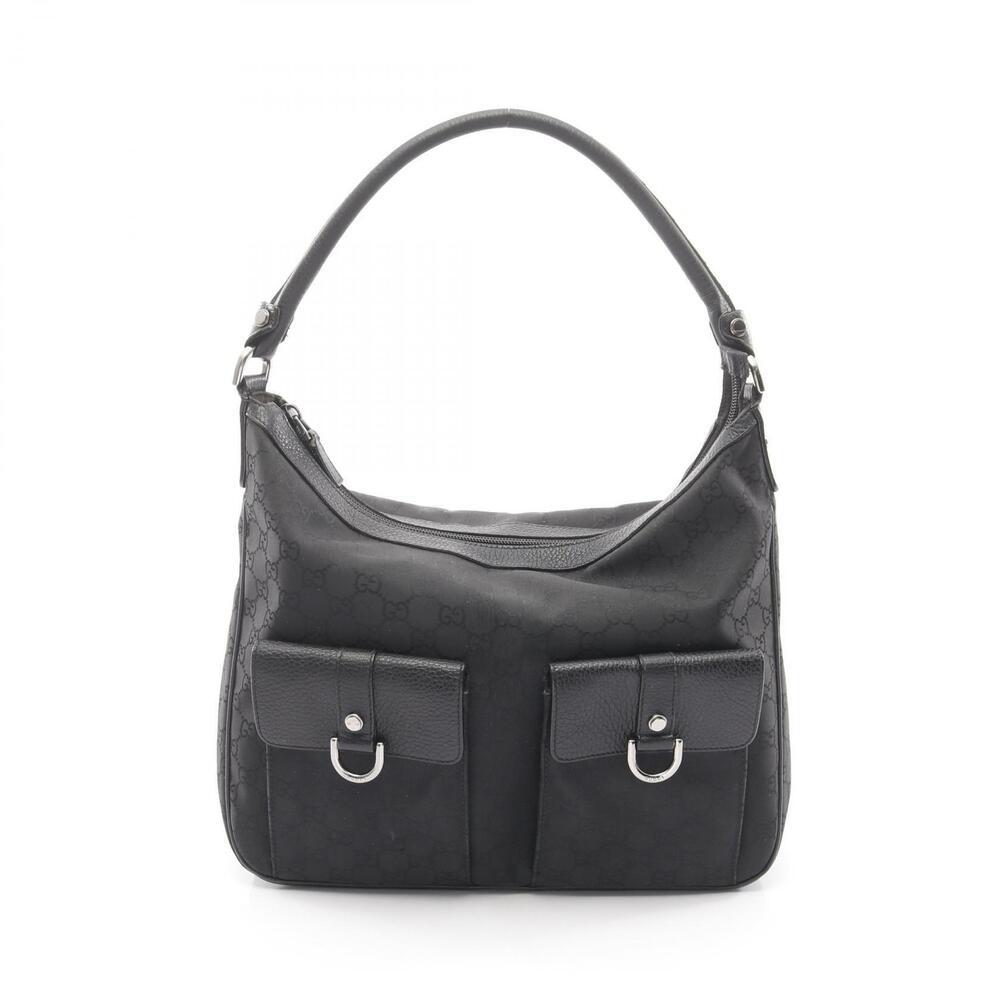 Gucci GG Shoulder Bag Leather Black